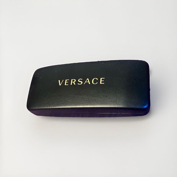 Small Versace Authentic Hard Eyeglasses Case  and‎ Cleaning Cloth - Picture 1 of 7